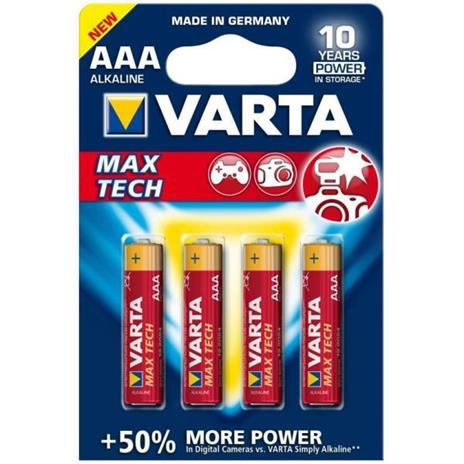 Batterie Alcaline Varta AAA 1.5Vmax Tech 4-Vescica