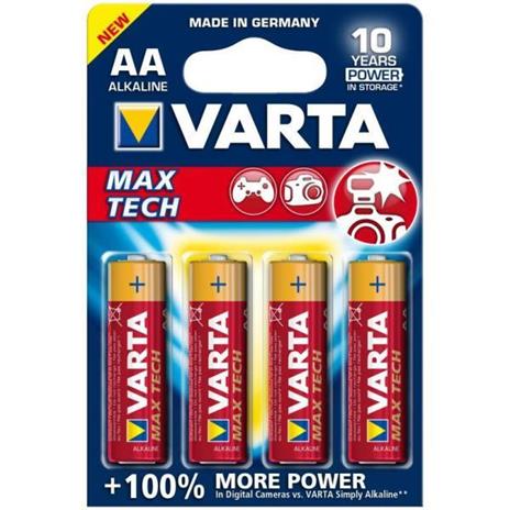 Batterie Alcaline Varta AA 1.5Vmax Tech 4-Vescica - 4