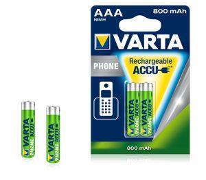 Batterie NiMH Varta Ricaricabili AAA 1.2V 750mAh 2-Vescica - 10