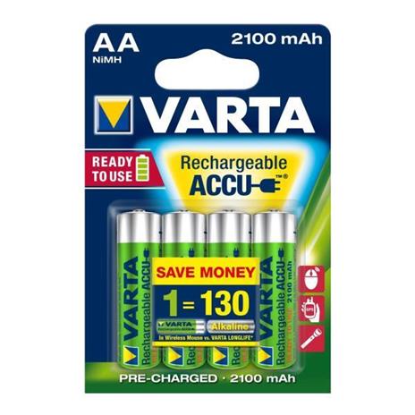Batterie NiMH Varta Ricaricabili AA 1.2V 2100mAh 4-Vescica - 13