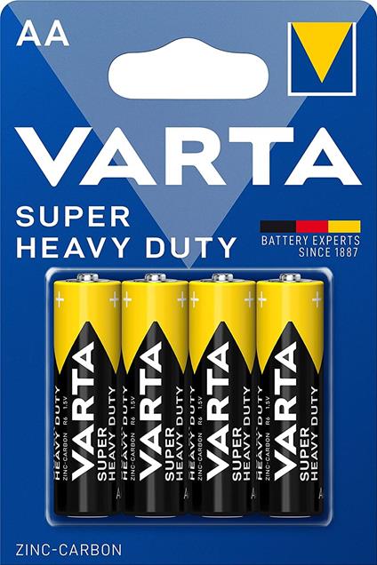 Batteria Super Heavy Duty Tipo Stilo AA x4 pezzi - 55626