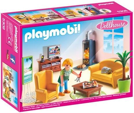 Playmobil Dollhouse. Soggiorno con stufa a legna (5308) - 2