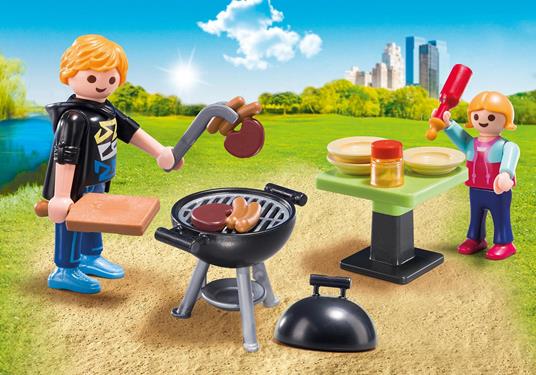 Playmobil Family Fun. Valigetta Barbecue - 5