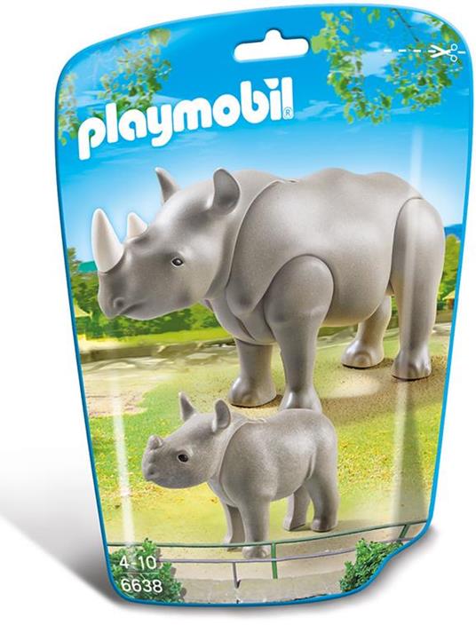 Playmobil Zoo Rinoceronte con Cucciolo (6638) - 2