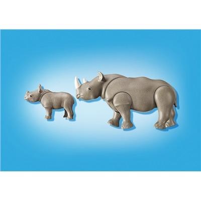 Playmobil Zoo Rinoceronte con Cucciolo (6638) - 3