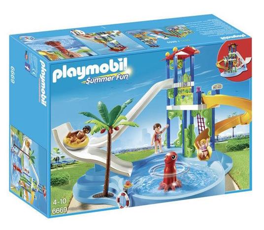 Playmobil. Torre degli scivoli con piscina (6669) - 2