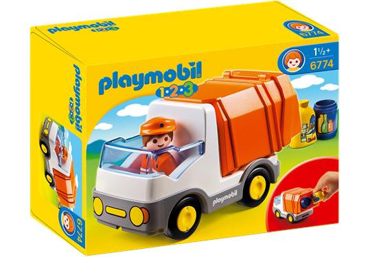 Playmobil 6774 Camion smaltimento rifiuti 1.2.3