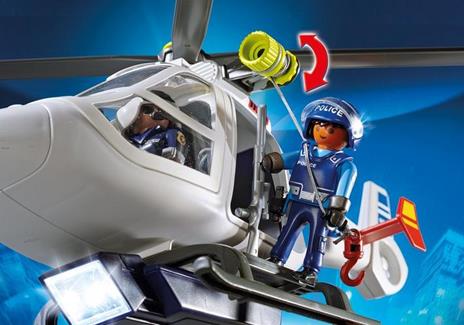 Playmobil Polizia (6921). Elicottero della Polizia con Luce di Avvistamento - 6