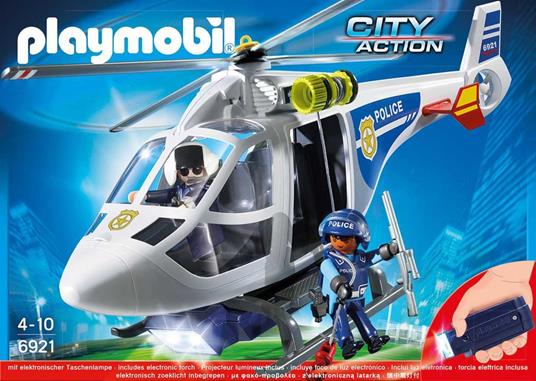 Playmobil Polizia (6921). Elicottero della Polizia con Luce di Avvistamento - 60