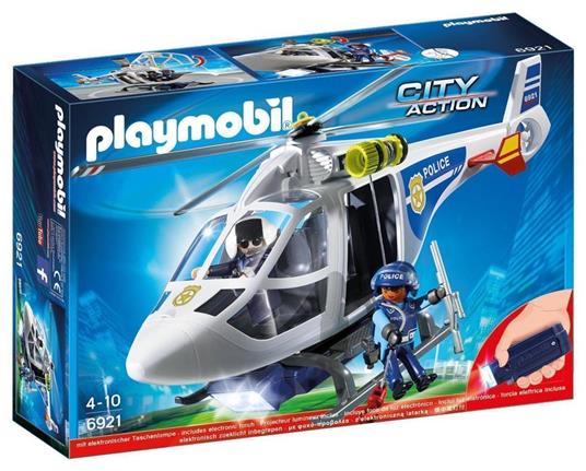 Playmobil Polizia (6921). Elicottero della Polizia con Luce di Avvistamento - 5