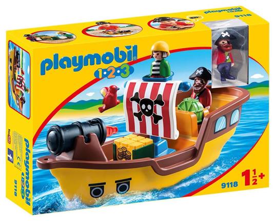 Playmobil 1. 2. 3 (9118). Nave dei Pirati 1. 2. 3