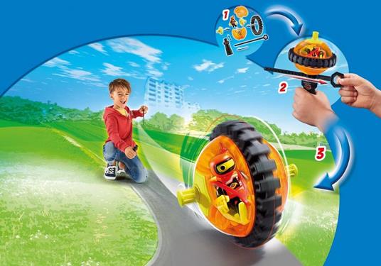 Playmobil Sport E Azione. Speed Roller Arancio con Robot - 6
