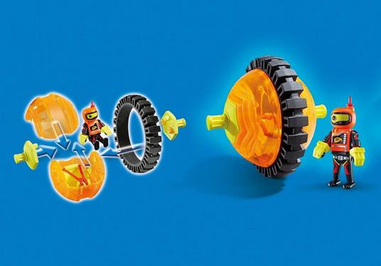 Playmobil Sport E Azione. Speed Roller Arancio con Robot - 8