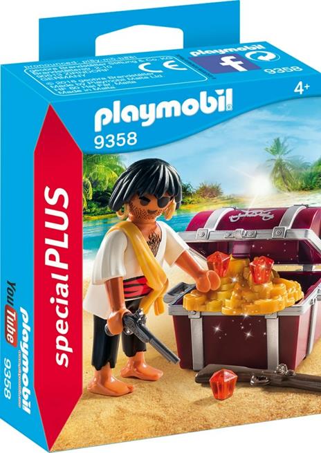 Playmobil Special Plus (9358). Pirata con Scrigno del Tesoro