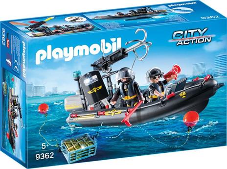 Playmobil Unità Speciale di Polizia (9362). Gommone Unità Speciale con Refurtiva - 2