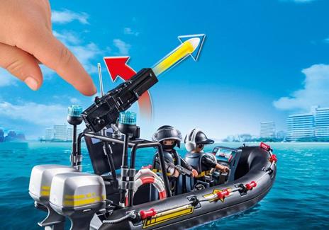 Playmobil Unità Speciale di Polizia (9362). Gommone Unità Speciale con Refurtiva - 6