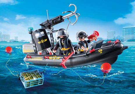 Playmobil Unità Speciale di Polizia (9362). Gommone Unità Speciale con Refurtiva - 3