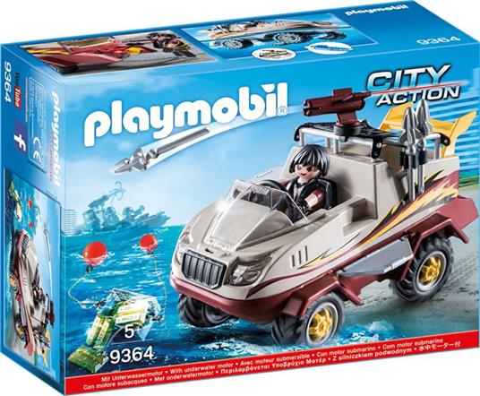 Playmobil Unità Speciale di Polizia (9364). Auto Anfibia dei Malviventi - 2