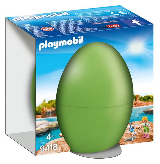 Playmobil 9418 Uovo Di Pasqua Ragazza Con Foche