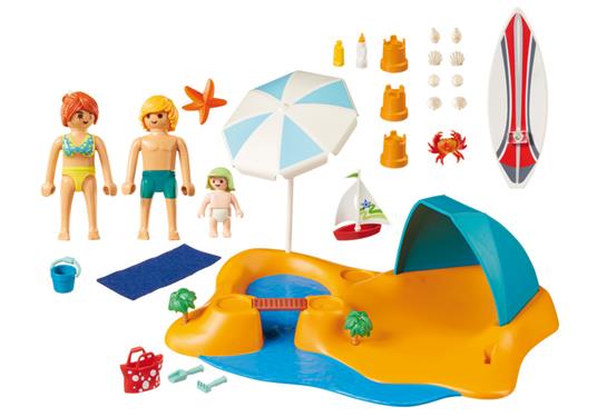Playmobil Casa Vacanze (9425). Famiglia in Spiaggia - 4