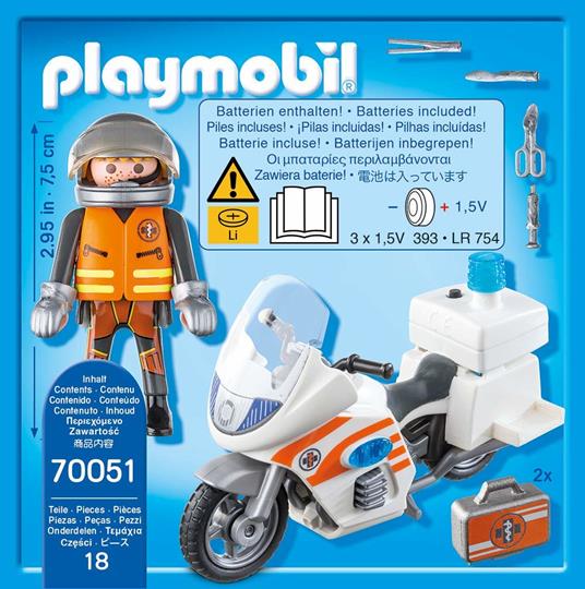 Playmobil Pronto Intervento (70051). Moto - 3