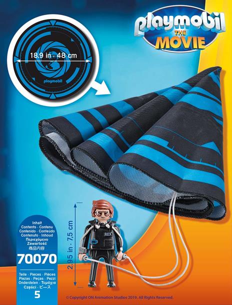 Playmobil The Movie (70070). Playmobil: The Movie Rex Dasher con Paracadute - 3
