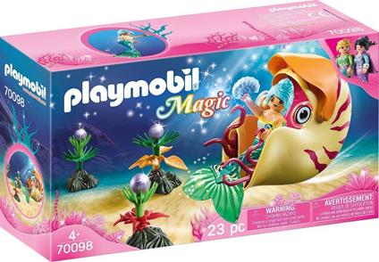 Playmobil Magico Mondo delle Sirene (70098). Sirena con Carrozza Nautilus