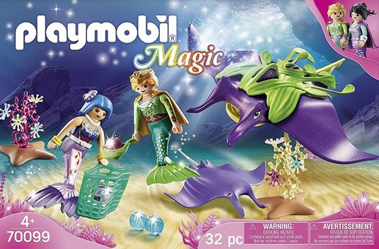 Playmobil Magico Mondo delle Sirene (70099). Cercatori di Perle con Manta - 3