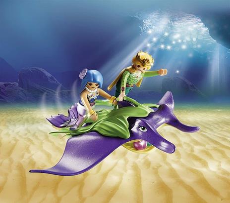 Playmobil Magico Mondo delle Sirene (70099). Cercatori di Perle con Manta - 6