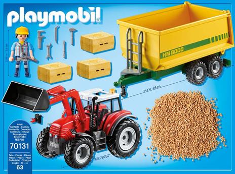 Playmobil Fattoria (70131). Trattore con Rimorchio per Mangime - 4