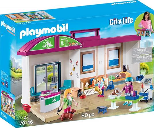 Playmobil Redisenza degli Animali (70146). Clinica Veterinaria Portatile - 5