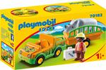 Playmobil 1. 2. 3 (70182). Veicolo Zoo con Rinoceronte 1. 2. 3