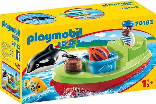 Playmobil 1. 2. 3 (70183). Barca del Pescatore 1. 2. 3