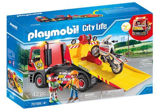 Playmobil Car Service (70199). Carro Attrezzi con Moto - 5