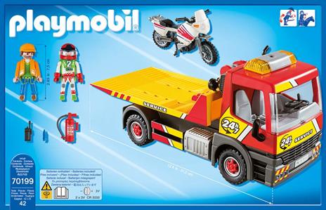 Playmobil Car Service (70199). Carro Attrezzi con Moto - 4