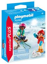 Playmobil Bambini con Slittino