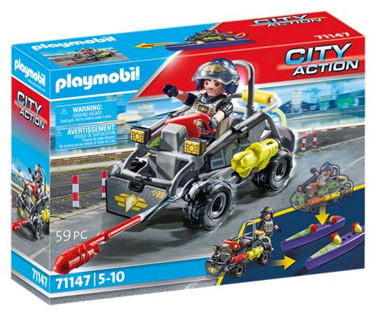 Playmobil 71147 unita speciale  quad terra-acqua