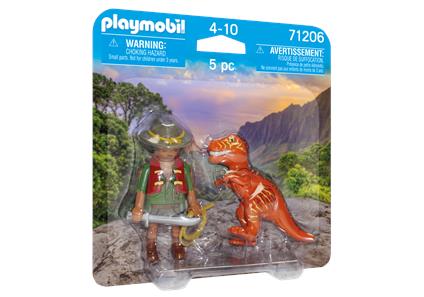 Playmobil 71206 DuoPack Esploratore e T-Rex