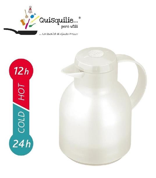 Samba. Caraffa Termica, 1 L, Colori Assortiti. Bianco Traslucido