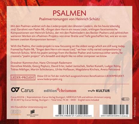 Psalmen - CD Audio di Heinrich Schütz - 2