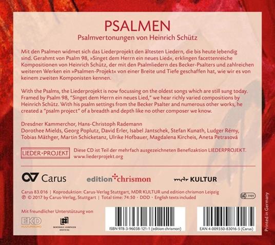 Psalmen - CD Audio di Heinrich Schütz - 2