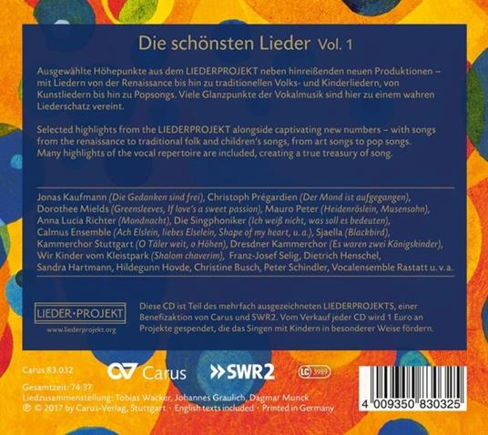 Die Schonsten Lieder 1 - CD Audio - 2