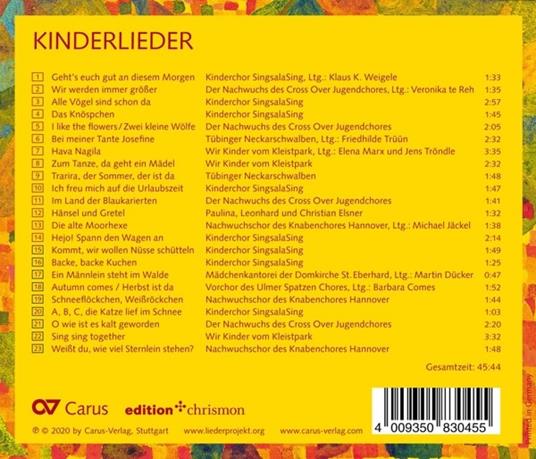 Kinderlieder Vol.4 - CD Audio di Kinderchor Singsalasing - 2