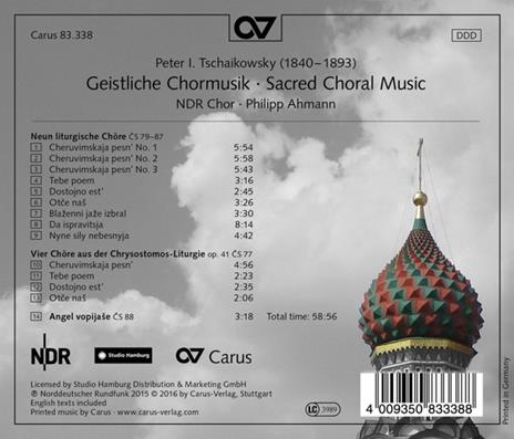 Geistliche Chormusik - CD Audio di Pyotr Ilyich Tchaikovsky - 2
