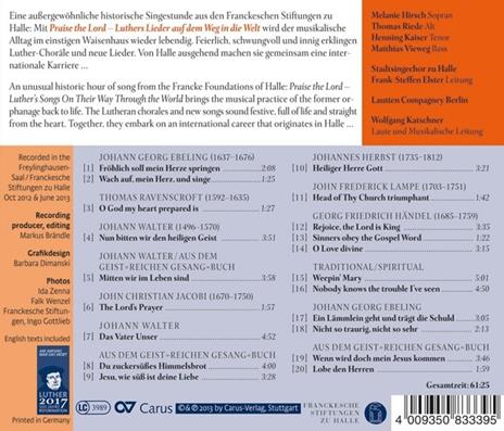 Praise the Lord - CD Audio di Lautten Compagney - 2