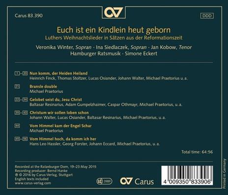 Luthers Weihnachtslieder - CD Audio - 2