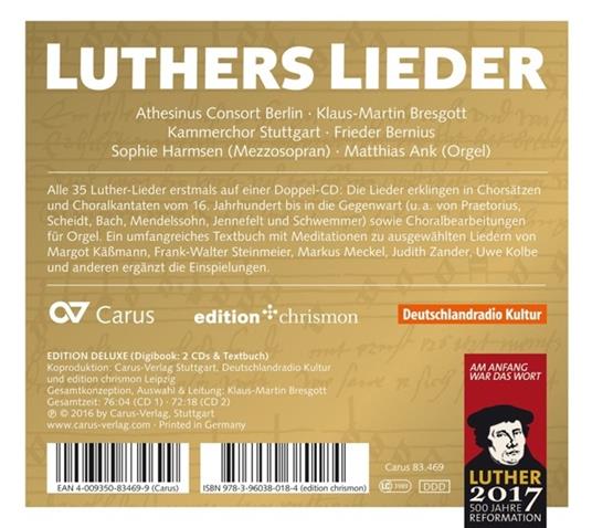 Luthers Lieder - CD Audio - 2