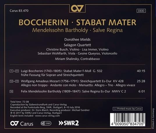 Stabat Mater - CD Audio di Luigi Boccherini - 2