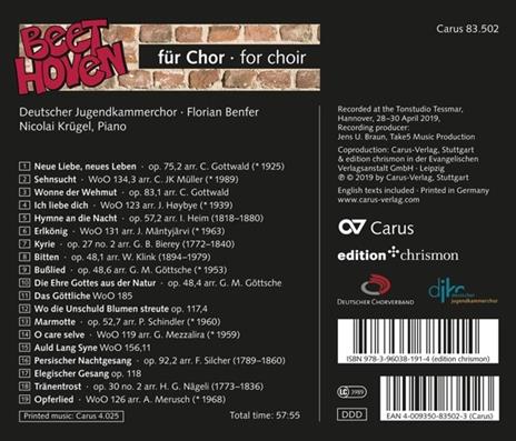 Beethoven For Choir - CD Audio di Ludwig van Beethoven - 2