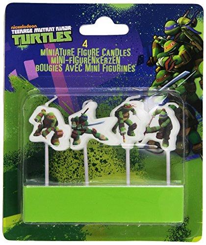 Mini Candeline Teenage Mutant Ninja Turtles. 4 pezzi